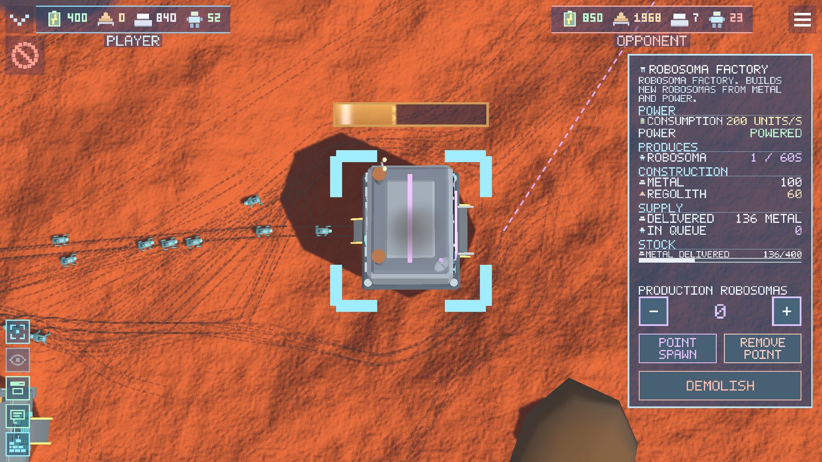 A Robosoma factory in a working colony
