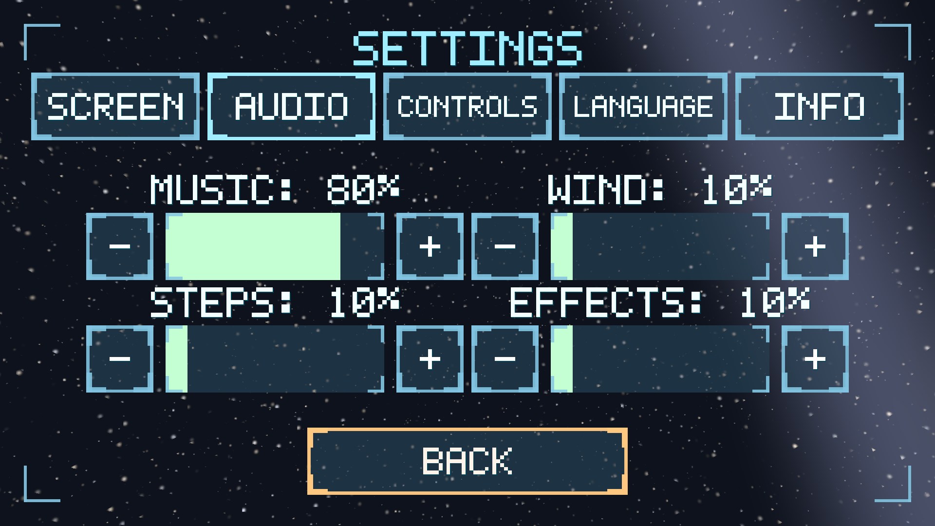 The new AUDIO tab